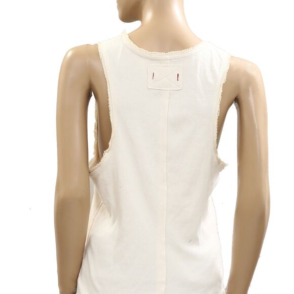 Free People We The Free Summer Blouse Top Tank Floral Embroidered Lace L 284120 - Picture 8 of 9